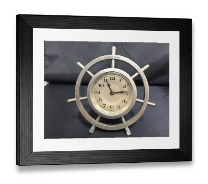 Framed Print : White Star Line, MV Britannic, chromium clock Framed Print : White Star Line, MV Britannic, chromium clock