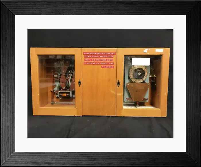 Framed Print : Cunard Line, QE2 - master clock control system Framed Print : Cunard Line, QE2 - master clock control system