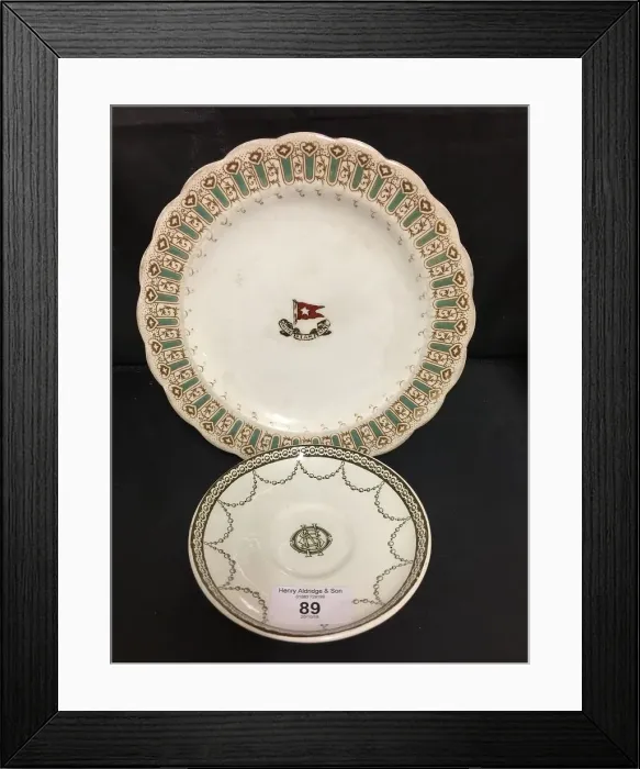 Framed Print : White Star Line - Wisteria side plate, Stonier saucer Framed Print : White Star Line - Wisteria side plate, Stonier saucer