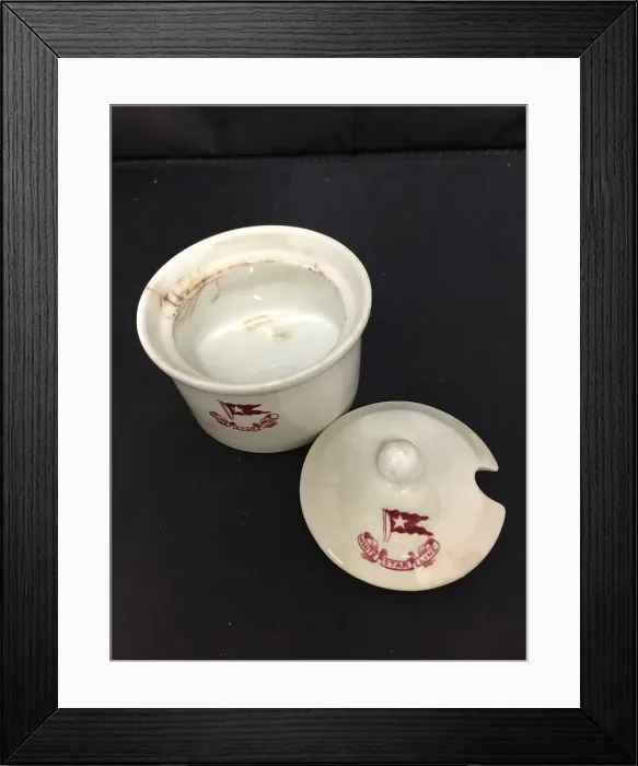 Framed Print : White Star Line - ceramic jam pot with lid