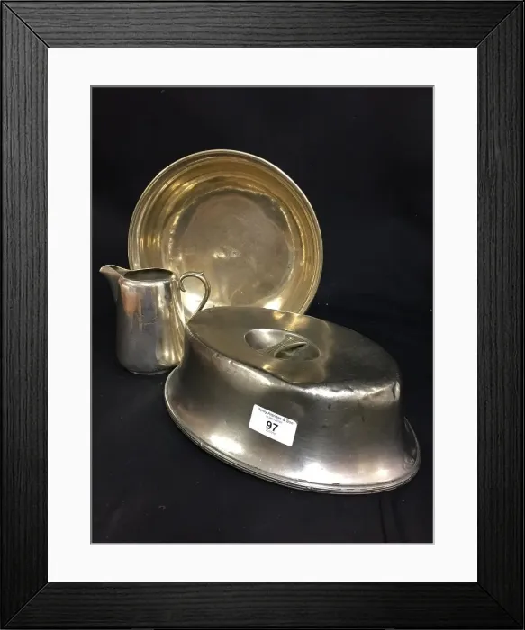 Framed Print : White Star Line - Elkington plate jug, cover and bowl Framed Print : White Star Line - Elkington plate jug, cover and bowl