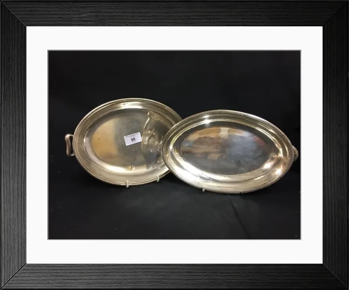 Framed Print : White Star Line - two oval serving dishes Framed Print : White Star Line - two oval serving dishes