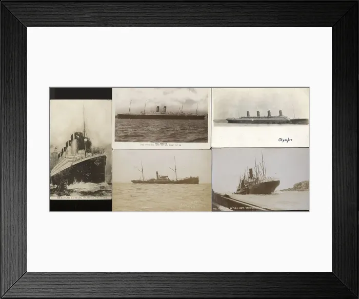 Framed Print : Cruise liners - five postcards Framed Print : Cruise liners - five postcards