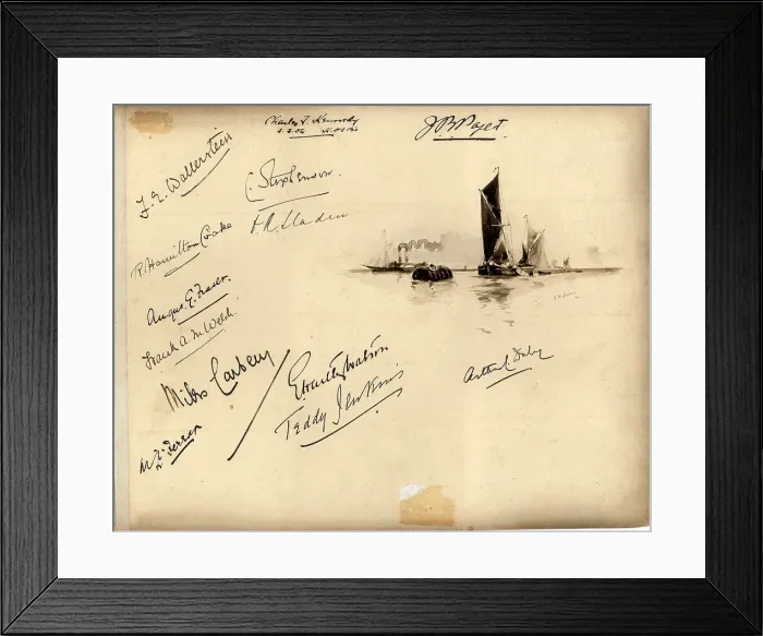 Framed Print : Pirrie Carlisle Archive - autographs and illustration Framed Print : Pirrie Carlisle Archive - autographs and illustration