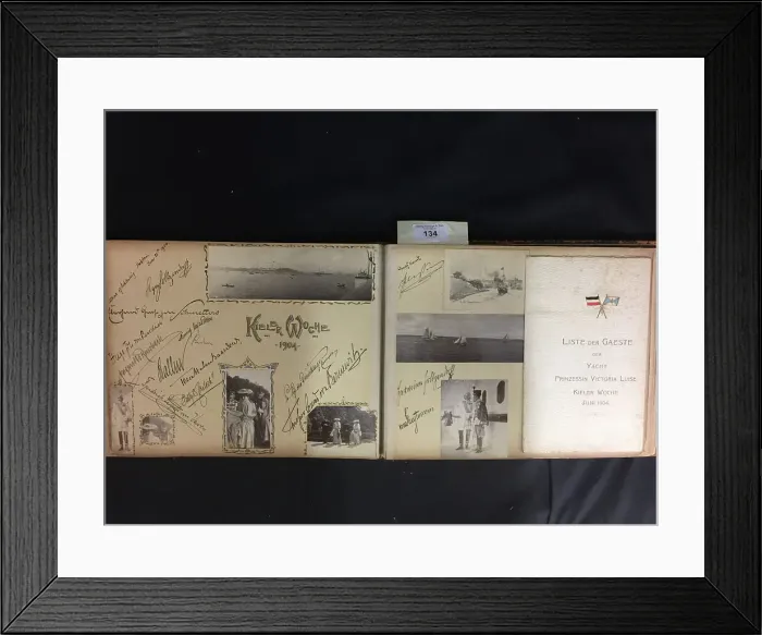 Framed Print : Pirrie Carlisle Archive - autographs and photos, Kiel Week Framed Print : Pirrie Carlisle Archive - autographs and photos, Kiel Week