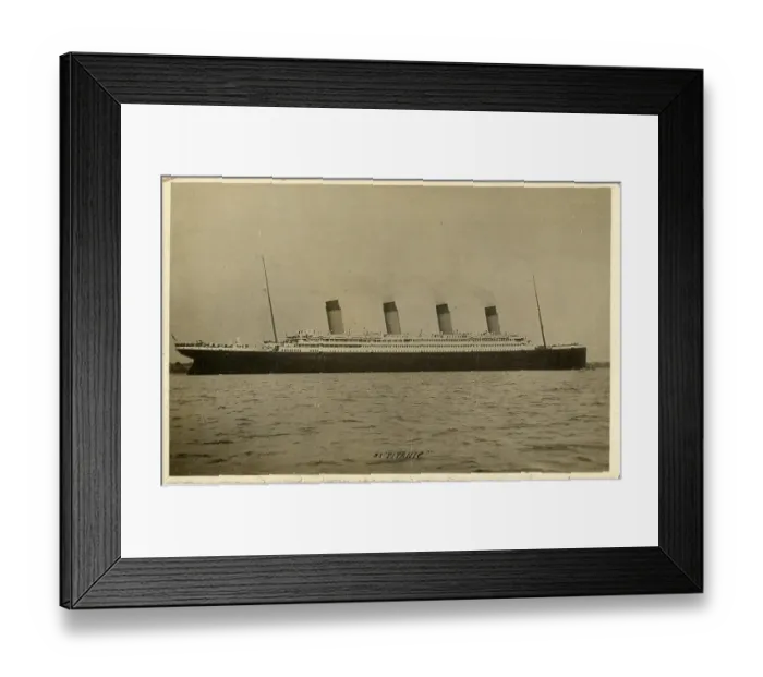 Framed Print : White Star Line, RMS Titanic - postcard Framed Print : White Star Line, RMS Titanic - postcard