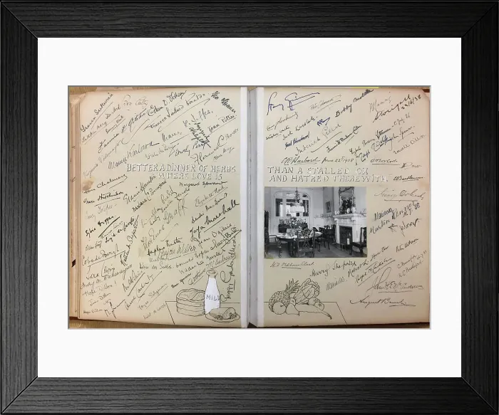 Framed Print : Pirrie Carlisle Archive - autographs and photo Framed Print : Pirrie Carlisle Archive - autographs and photo