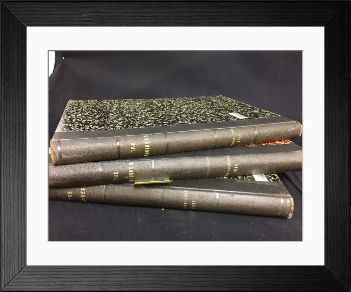 Framed Print : The Engineer, three bound volumes, 1910-1911 Framed Print : The Engineer, three bound volumes, 1910-1911