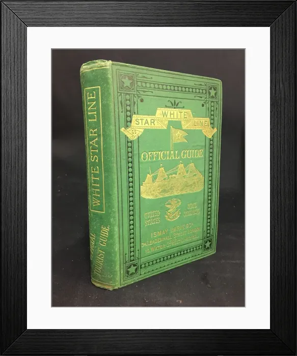 Framed Print : White Star Line - Official Guide, bound volume Framed Print : White Star Line - Official Guide, bound volume