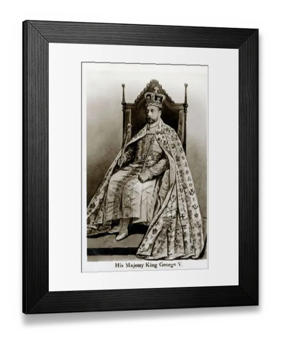Framed Print : King George V - Commemorative Coronation postcard Framed Print : King George V - Commemorative Coronation postcard