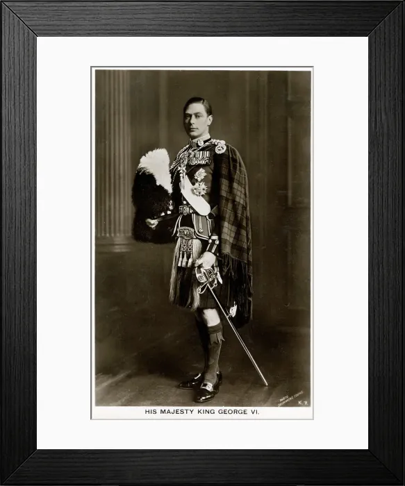 Framed Print : King George VI in Highland Military uniform Framed Print : King George VI in Highland Military uniform