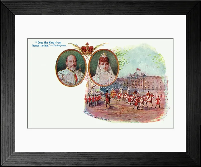 Framed Print : Coronation of Edward VII - Commemorative postcard Framed Print : Coronation of Edward VII - Commemorative postcard