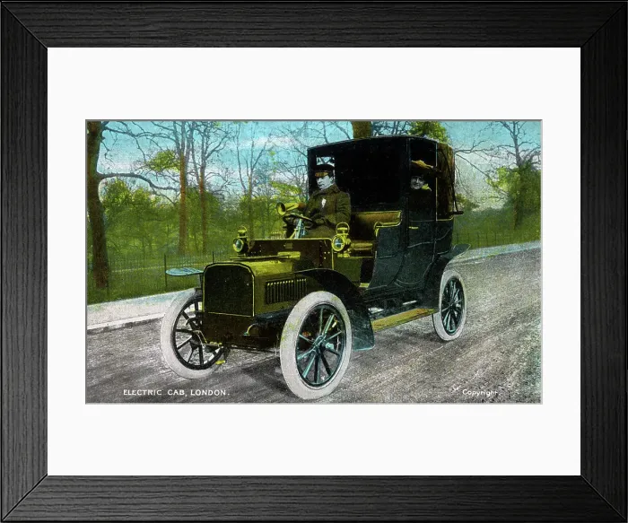 Framed Print : Electric Cab, London Framed Print : Electric Cab, London