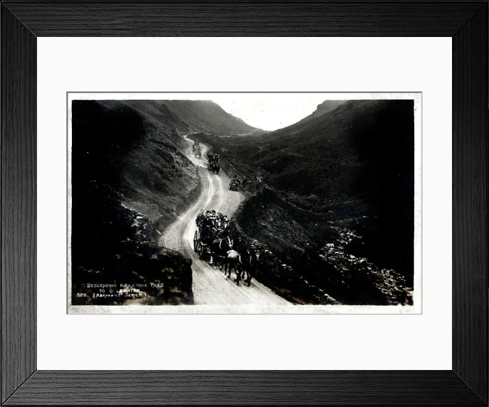 Framed Print : Coaches descending Kirkstone Pass, Lake District, Cumbria Framed Print : Coaches descending Kirkstone Pass, Lake District, Cumbria