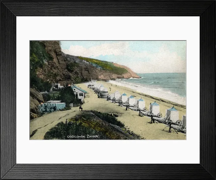 Framed Print : Bathing Machines on the sand at Oddicombe Beach Framed Print : Bathing Machines on the sand at Oddicombe Beach