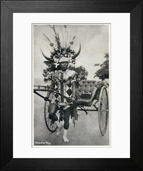Framed Print : A Rickshaw boy of Durban, South Africa Framed Print : A Rickshaw boy of Durban, South Africa