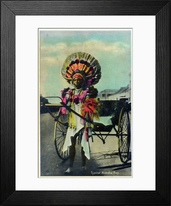 Framed Print : A Rickshaw boy of Durban, South Africa Framed Print : A Rickshaw boy of Durban, South Africa