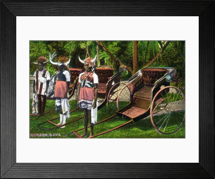 Framed Print : Rickshaw boys of Durban, South Africa Framed Print : Rickshaw boys of Durban, South Africa