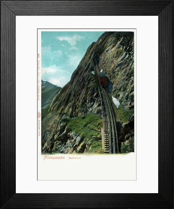 Framed Print : The Pilatus Railway - Approach to the Eselwand tunnel Framed Print : The Pilatus Railway - Approach to the Eselwand tunnel