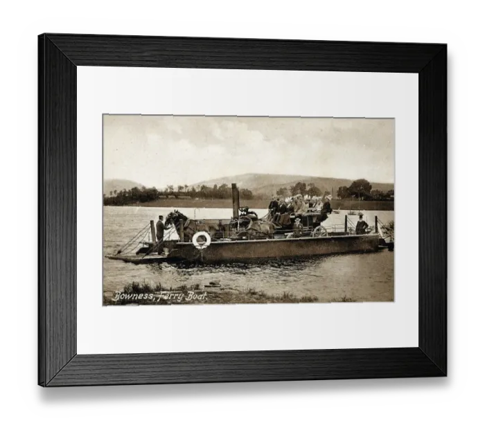 Framed Print : Departing Bowness Ferry boat on the way to Furness Abbey Framed Print : Departing Bowness Ferry boat on the way to Furness Abbey