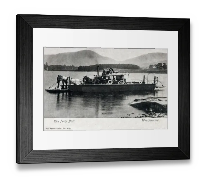 Framed Print : Departing Bowness Ferry boat on the way to Furness Abbey Framed Print : Departing Bowness Ferry boat on the way to Furness Abbey