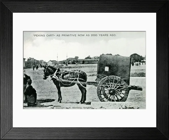 Framed Print : A Peking Cart - Hong Kong Framed Print : A Peking Cart - Hong Kong
