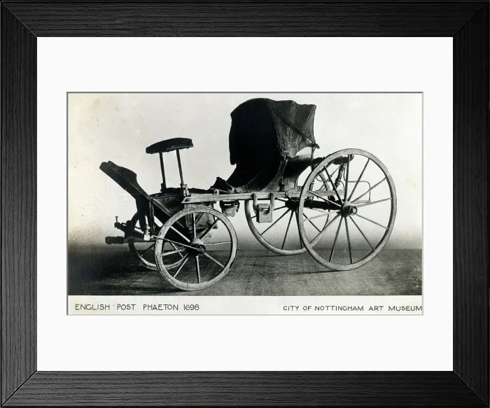 Framed Print : Early English Post Phaeton Carriage Framed Print : Early English Post Phaeton Carriage