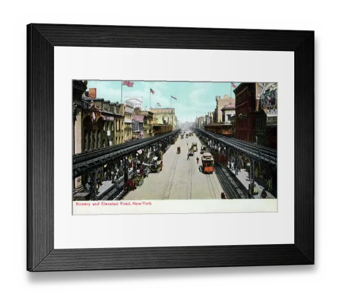Framed Print : The Bowery, New York City, USA - looking north Framed Print : The Bowery, New York City, USA - looking north