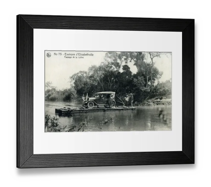 Framed Print : Car transported across the Lufira River, Lubumbashi, Congo Framed Print : Car transported across the Lufira River, Lubumbashi, Congo