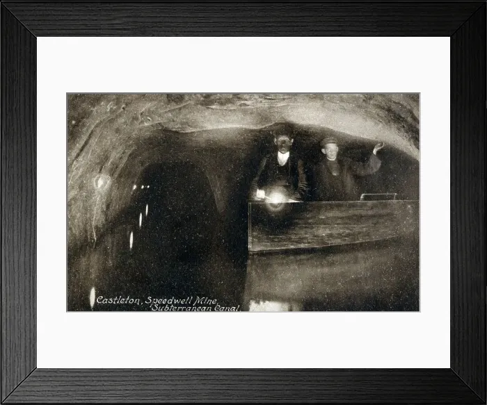 Framed Print : Subterranean Canal in Speedwell Lead Mine, Castleton Framed Print : Subterranean Canal in Speedwell Lead Mine, Castleton