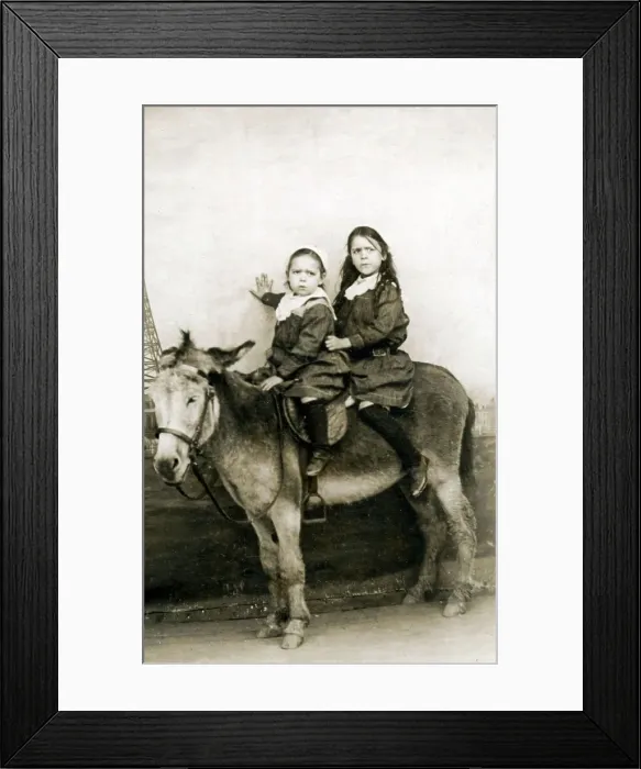 Framed Print : Two sisters posing for a photograph - Blackpool, Lancashire Framed Print : Two sisters posing for a photograph - Blackpool, Lancashire