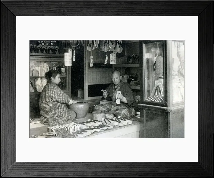 Framed Print : Japan - Zori Sandal maker Framed Print : Japan - Zori Sandal maker