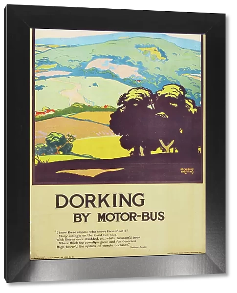 Dorking. A London general omnibus company poster for Hatfield, designed by F Gregory Brown