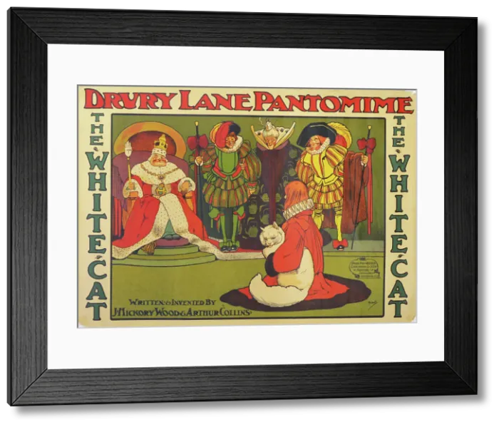 Framed Print : Whitecat. An uncommon Edwardian Theatre Royal pantomime poster for The White Cat Framed Print : Whitecat. An uncommon Edwardian Theatre Royal pantomime poster for The White Cat