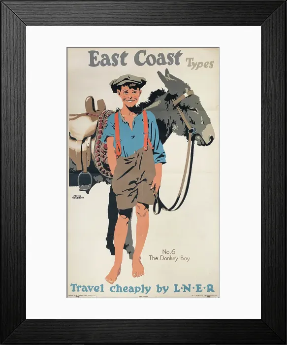 Framed Print : East Coast Types No. 6. The Donkey Boy Framed Print : East Coast Types No. 6. The Donkey Boy