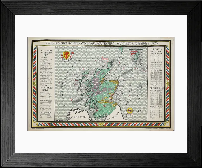 Framed Print : A Map of Scotland Framed Print : A Map of Scotland