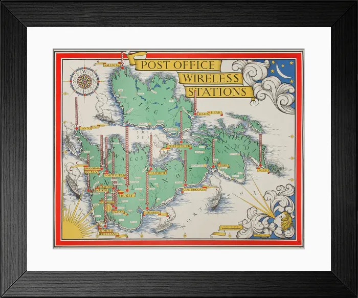 Framed Print : Post Office Wireless Stations and Fisheries Framed Print : Post Office Wireless Stations and Fisheries