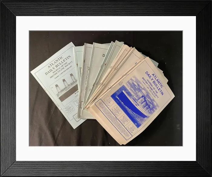 Framed Print : White Star Line, RMS Titanic - collection of publications Framed Print : White Star Line, RMS Titanic - collection of publications