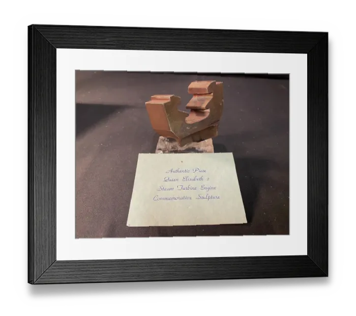 Framed Print : Cunard Line, QE2 - commemorative item Framed Print : Cunard Line, QE2 - commemorative item