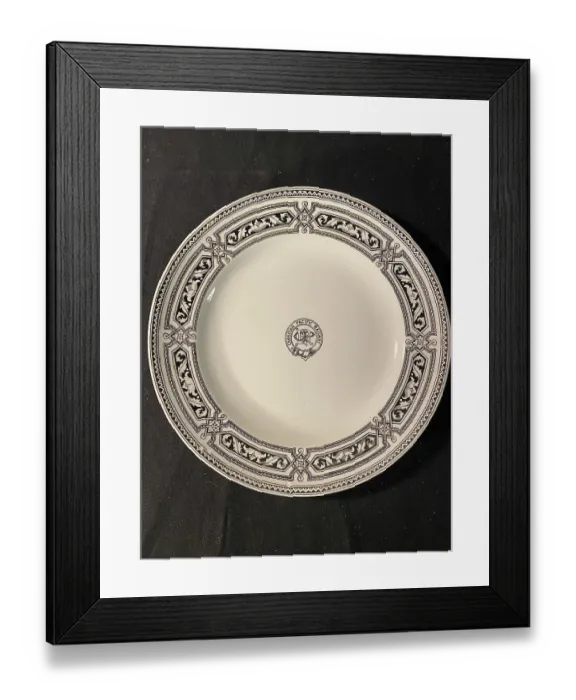 Framed Print : Canadian Pacific Railway - Minton ceramic dinner plate Framed Print : Canadian Pacific Railway - Minton ceramic dinner plate