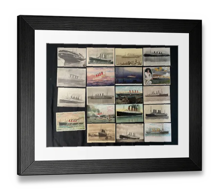 Framed Print : Ocean Liners - 19 assorted postcards Framed Print : Ocean Liners - 19 assorted postcards