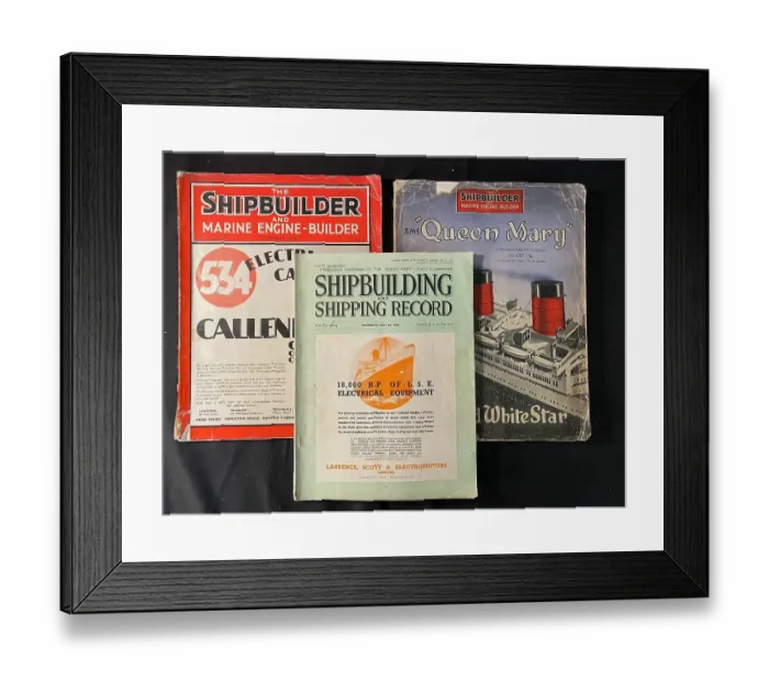 Framed Print : Three shipbuilding magazine front covers Framed Print : Three shipbuilding magazine front covers