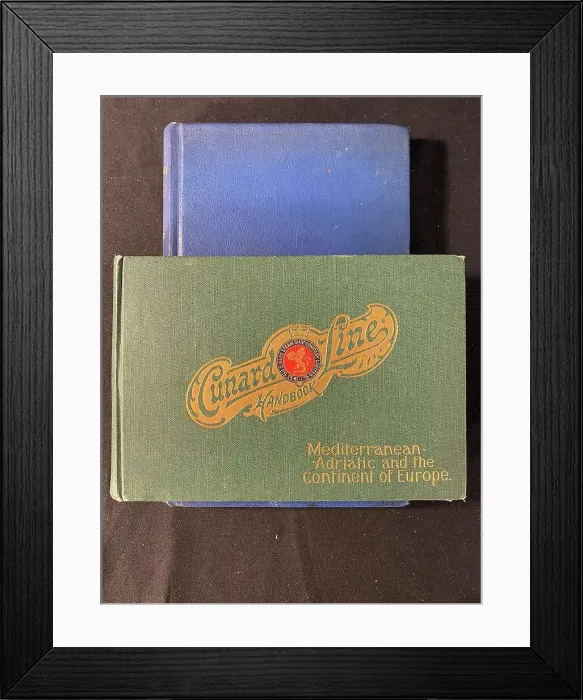 Framed Print : Cunard Line Handbook and Cunard Cookbook Framed Print : Cunard Line Handbook and Cunard Cookbook