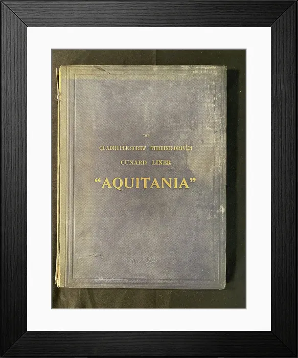 Framed Print : Engineering magazine, bound copy of the Aquitania Framed Print : Engineering magazine, bound copy of the Aquitania