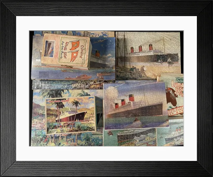 Framed Print : Ocean Liners - selection of jigsaw puzzles Framed Print : Ocean Liners - selection of jigsaw puzzles