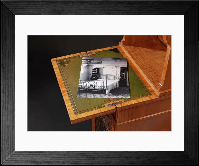 Framed Print : Queen Mary's Personal Secretaire Bookcase, HMS Medina