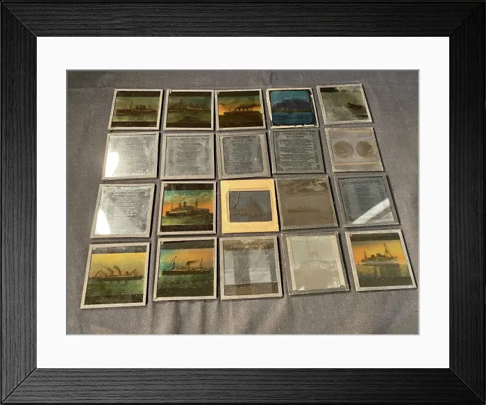 Framed Print : Ocean Liners - 20 magic lantern slides Framed Print : Ocean Liners - 20 magic lantern slides