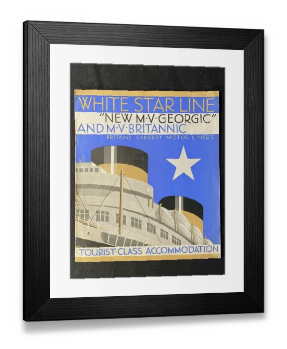 Framed Print : White Star Line - new MV Georgic and MV Britannic Framed Print : White Star Line - new MV Georgic and MV Britannic