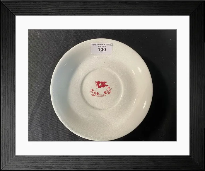 Framed Print : White Star Line - Third Class oversize saucer Framed Print : White Star Line - Third Class oversize saucer