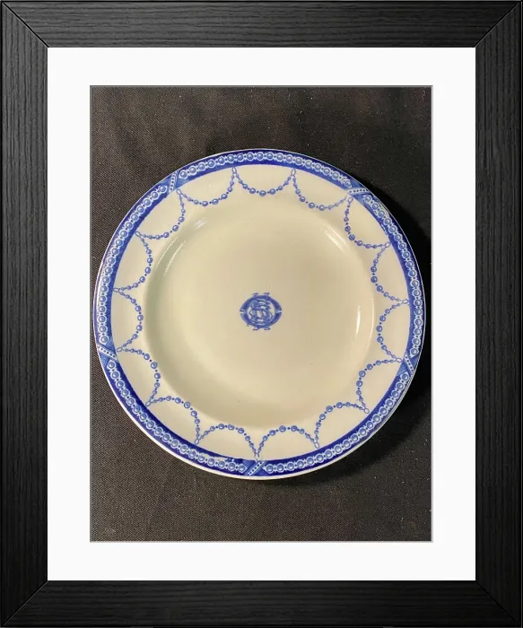 Framed Print : White Star Line - Bradford pattern plate Framed Print : White Star Line - Bradford pattern plate